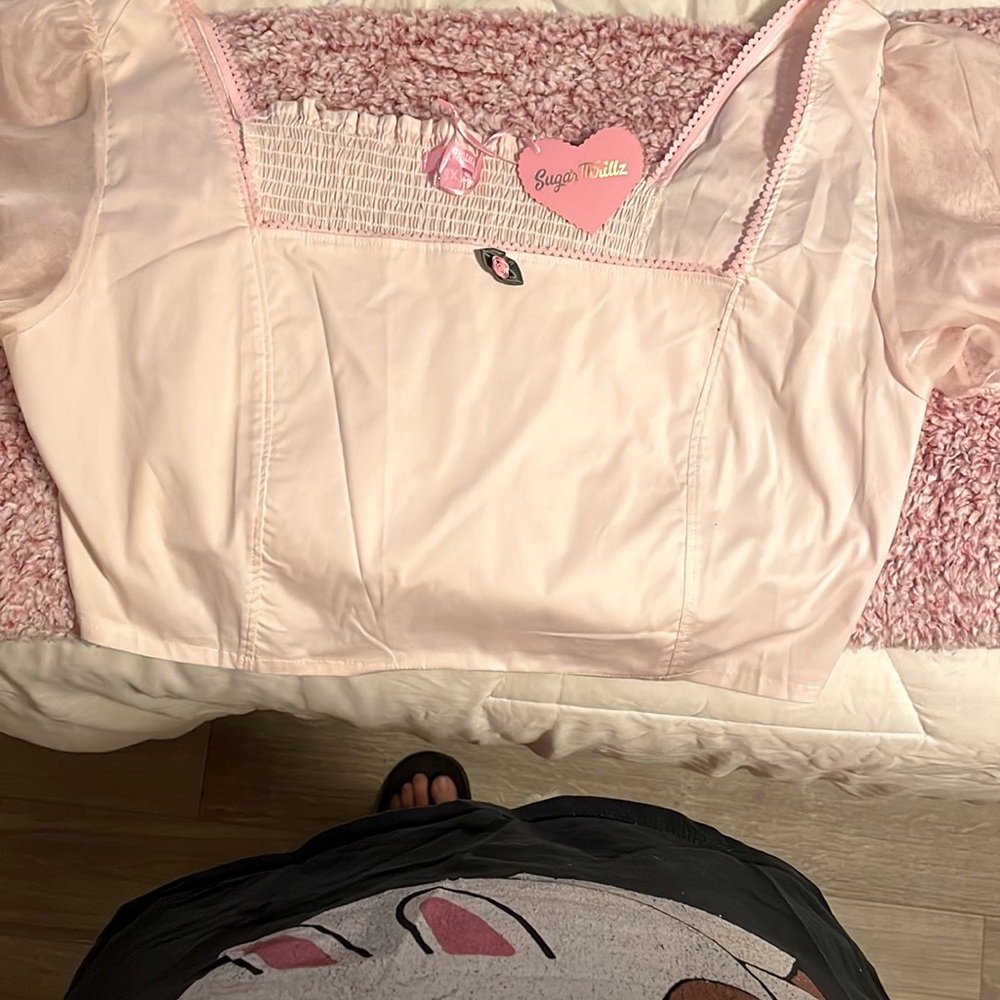 Sugar Thrillz Pink Crop Top